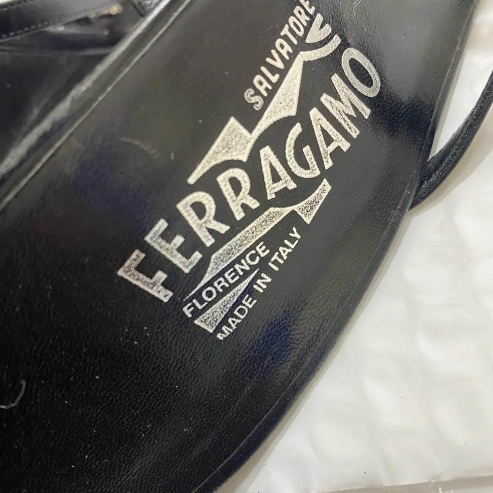 Black skinny platform Ferragamo - Picture 3 of 5